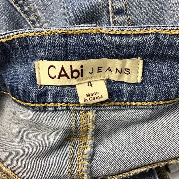 CAbi Jeans La Jolla Ankle Zip Slim Crop Cropped Ankle Jeans style 232 sz 4 - Picture 7 of 8